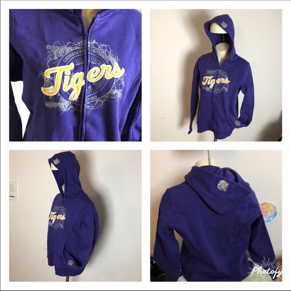 lsu zip up hoodies